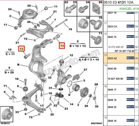 Taşıyıcı Üst Burcu P407 C53 C6