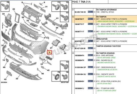 Ön Tampon P30083 3 LEDLI