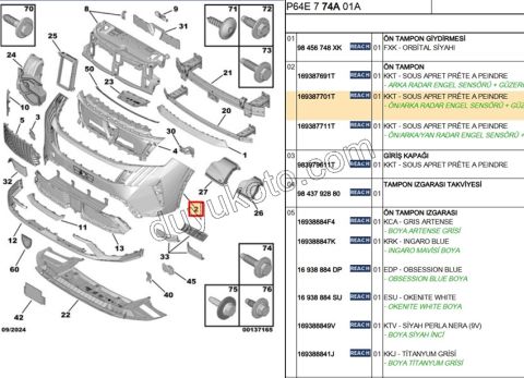 Ön Tampon P30083 3 LEDLI