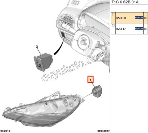 Partner / Berlingo (97/03) Far Ayar Motoru Yeni Model Soketli P206 P306 P406 XS1