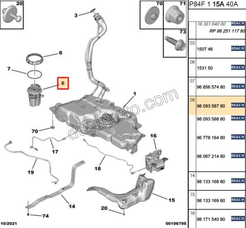 Yakıt Pompa ve Şamandırası (Komple) P30082
