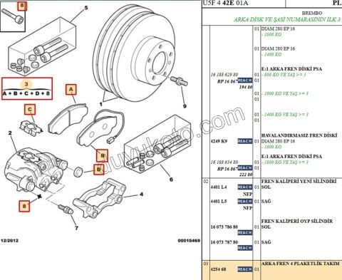 FREN BALATA ARKA DISK 18Q BXR2