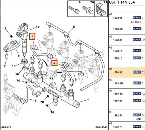 Enjektör Borusu X 2AD PRT2 BXR2 DW10 8V DW12