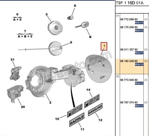 KAPAK YAKIT DEPO DIS YM P3082 SW
