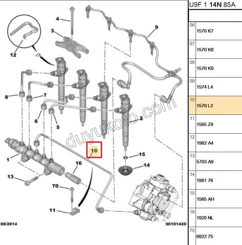 Enjektör Borusu BXR3 2.2 120HP EURO4
