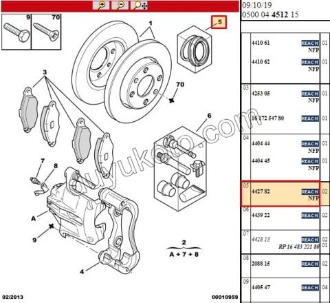 KALIPER TAMIR TAKIMI ON TEKER P206 P306