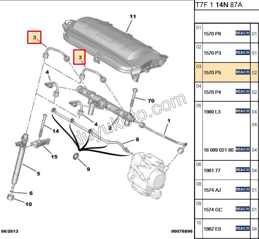 Enjektör Borusu X 2AD DW10C