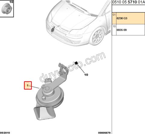 KORNA TEK C41MQ 1.6HDİ Euro4 EM KARE SOKET