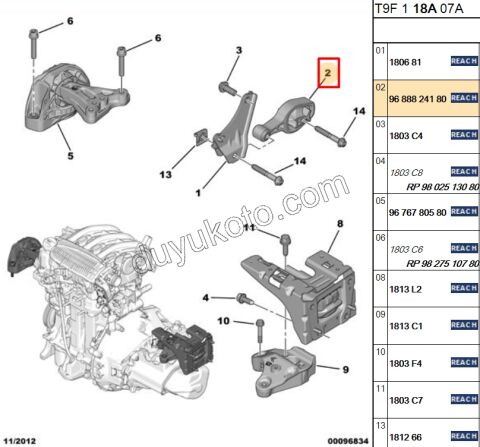 TAKOZ MOTOR ALT TORK P2081 P3082 P20081
