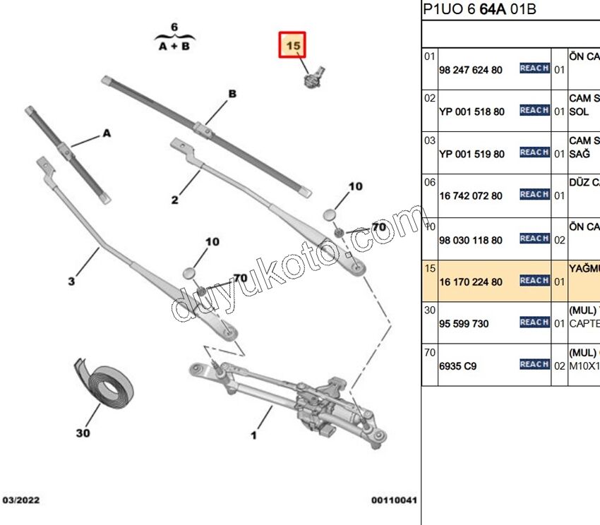 SENSOR YAGMUR KAPTOR GRDX