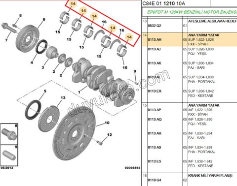 ANA YATAK STD UST 1.6THP 175HP