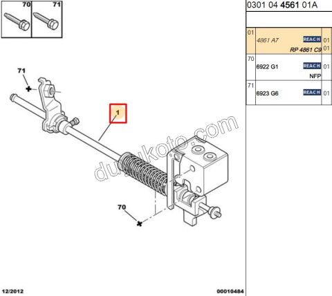 Fren limitörü BXR2 18Q 2.8HDI TFS. 51837347