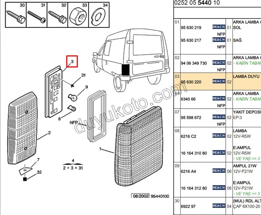 Citroen C15 Stop Lambası Devre Sacı (Duy) 1984/2005