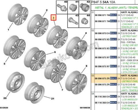 Çelik Jant P30082 P50082 STYLE3 18INC