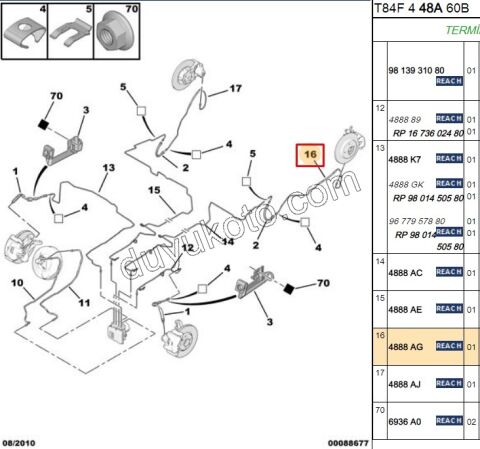 Fren Hidrolik Borusu Arka Sol P30081