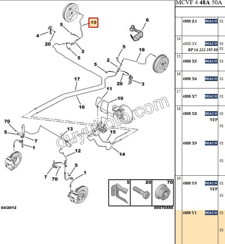 Fren Hidrolik Borusu Arka Sağ PBP
