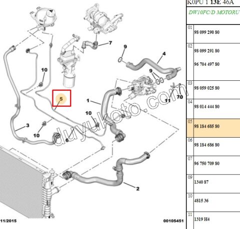 HORTUM KEMIK RAD EK DEPO + TERMOSTAT EXP4 DV10FC