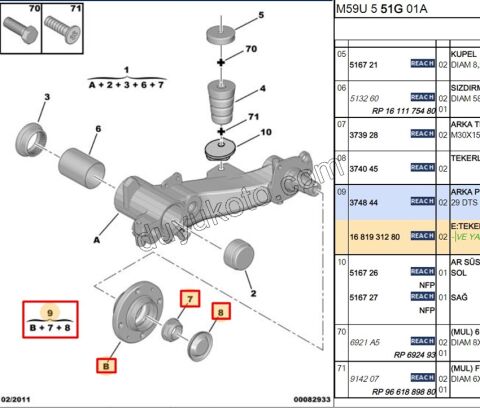Arka Teker Rulmanı (Poryalı) ABS+ PRT1 EM P406 (TIRTIR)