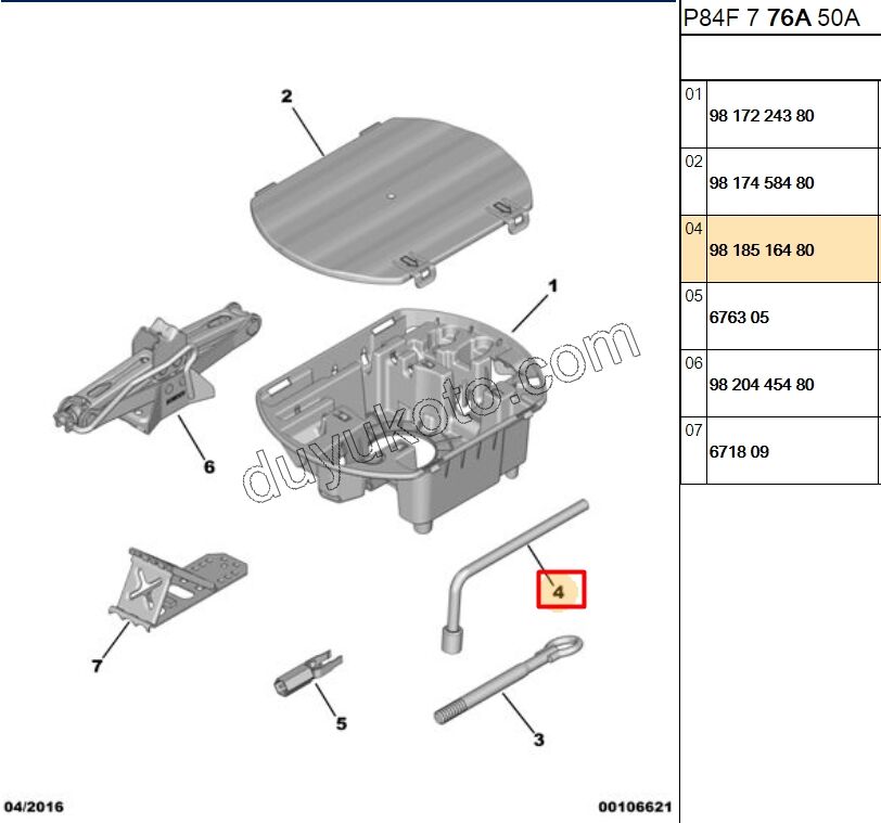 2019> Partner Rifter Berlingo Combo Doblo Proace City ANAHTAR BIJON L TIP