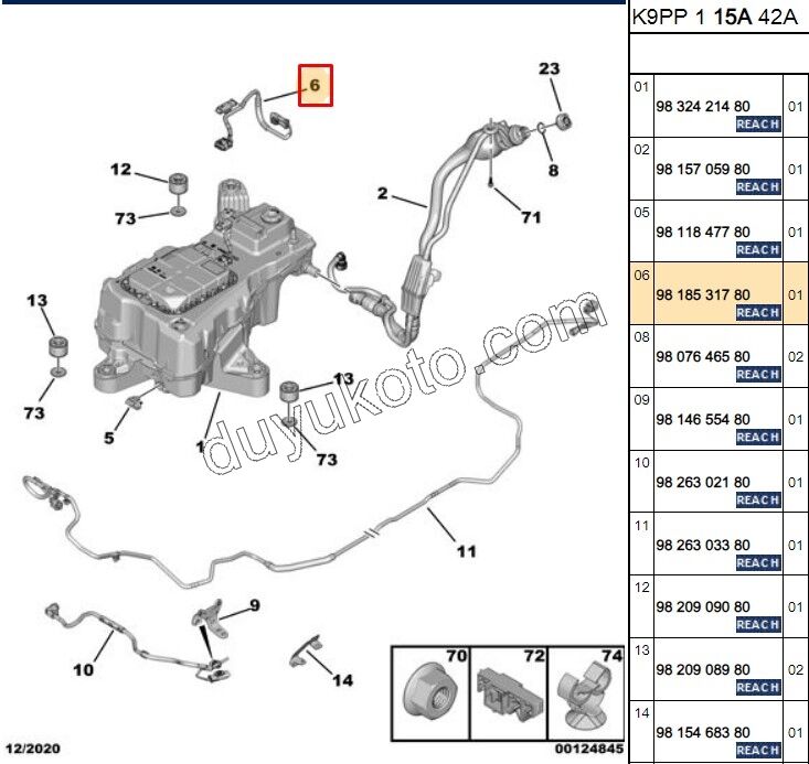 Adblue Yakıt Depo Kablo Tesisatı (Üst) PRT3 1.6HDİ Euro6