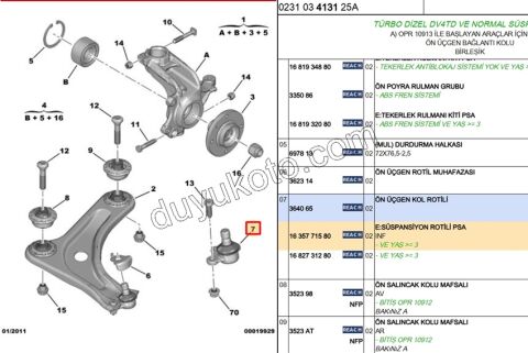 Rotil P207 P2081 C2 C31 C32