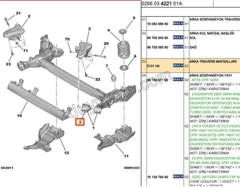TAKOZ BURC TORSIYON DINGIL   P2081 P301 CCT C33 C3AIR