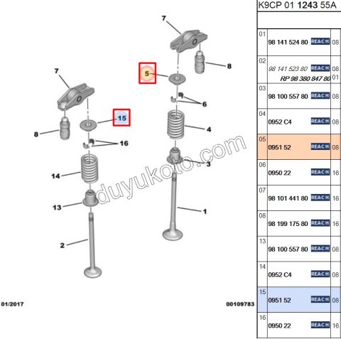 SAPKA SUBAP YAY 1.5HDİ Euro6 X 16AD