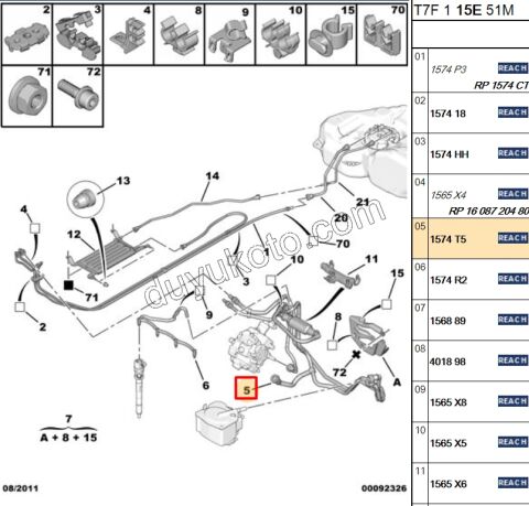Enjektör Hortum Takımı Hava Alma Elcikli 1.6HDİ Euro4 P207 P2081 P307 P308 PRT3 EXP3