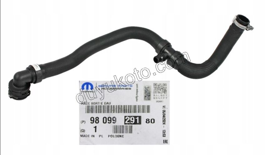 Su Radyatör ile Termostat Arası Hortum 2.0HDI 120HP