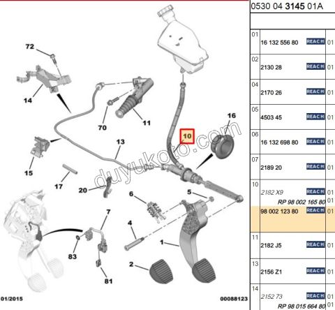 MERKEZ DEBRIYAJ UST C42 DS41 1.6HDİ Euro5