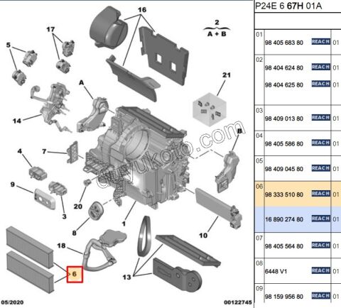 Peugeot 208 2008 Polen Filtresi CRSF Otomatik Klimalı 2019/2023