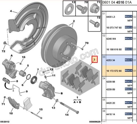 Fren Balatası Arka Tk C51 C52