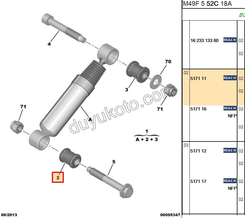 Arka Amortisör Alt Lastiği PRT1 PRT2