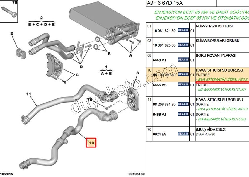 Kalorifer Hortumu P301