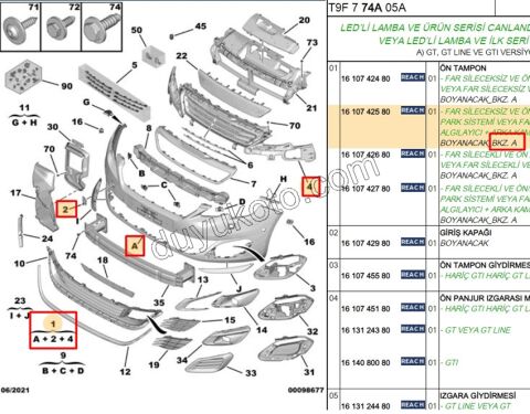 Ön Tampon P3082 LED FARLI+ PANJUR+