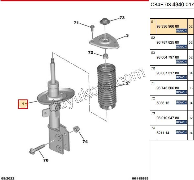 Ön Sağ/Sol Amortisör C5AIR