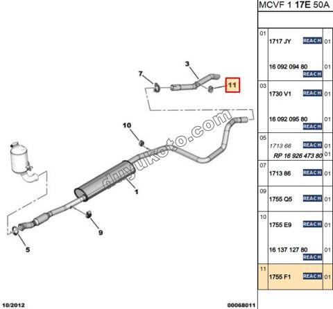 LASTIK EGZOZ ARKA PBP
