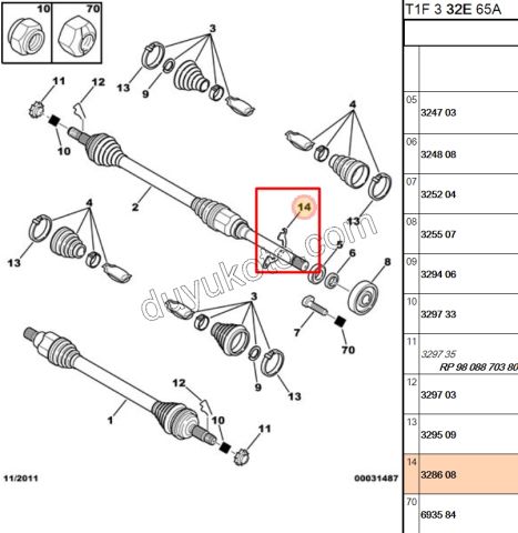 SAC R AKS BAGLANTI AY SACI BE4R P206 9648628580