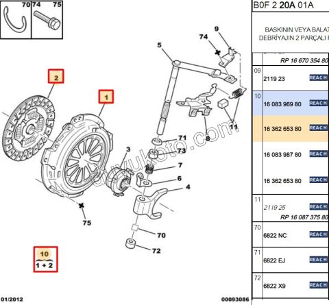 DEBRIYAJ SET P107 1.0CC
