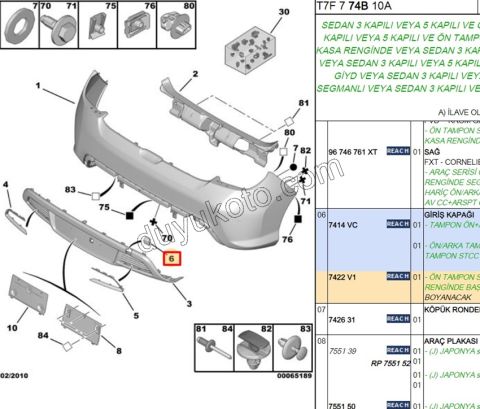 Arka Çeki Demiri Kapağı P3081 AST+