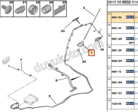 TABAN ANTEN 1 KABLO 5MM C53