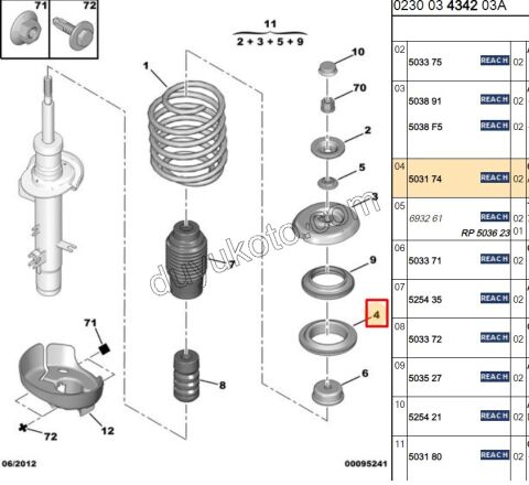 Ön Amortisör Takozu (Rulman Altı)  C31 C32