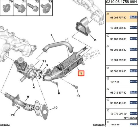 SOGUTUCU EGR BXR3 EURO5 KARE TIP