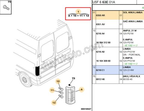 Boxer Jumper Ducato Stop Lambası Sol 2004/2006