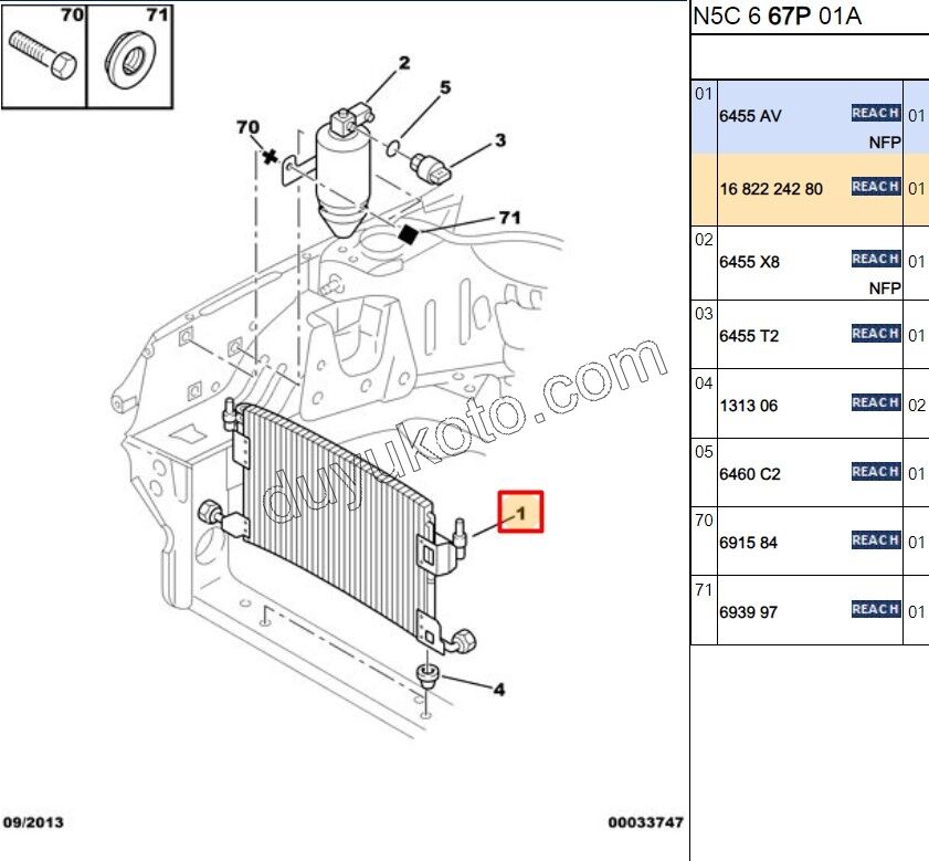 Klima Radyatörü YM P306 YM PRT1 BENZINLI