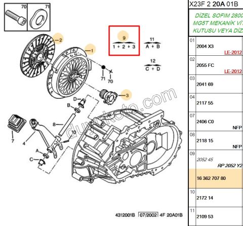 DEBRIYAJ SET BXR1 2.8D 2.8TD