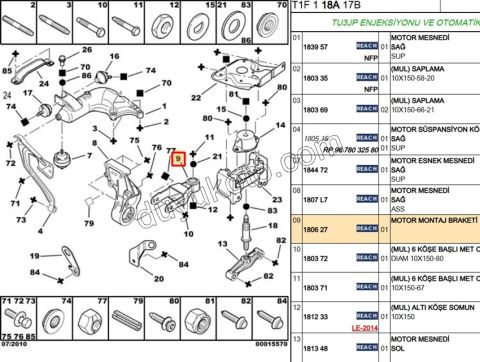 TAKOZ SAC MOTOR ALT CATAL P206