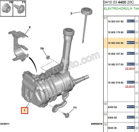 Direksiyon Pompası (Elektrikli)  PRT3