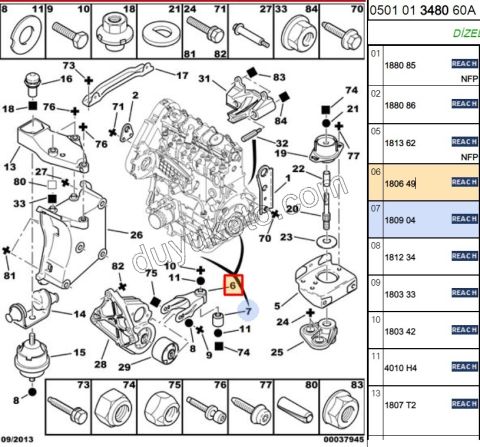 TAKOZ MOTOR KULAK ALT CATAL PRT1 PRT2 BURC