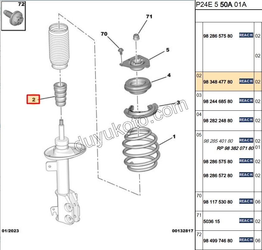 Ön Amortisör Dayama Takozu P20082